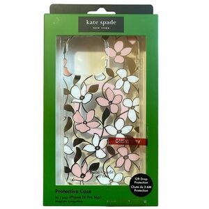 KATE SPADE SPRING FLOWERS PROTECTIVE PHONE CASE FOR iPHONE 14 PROMAX. NEW IN BOX
